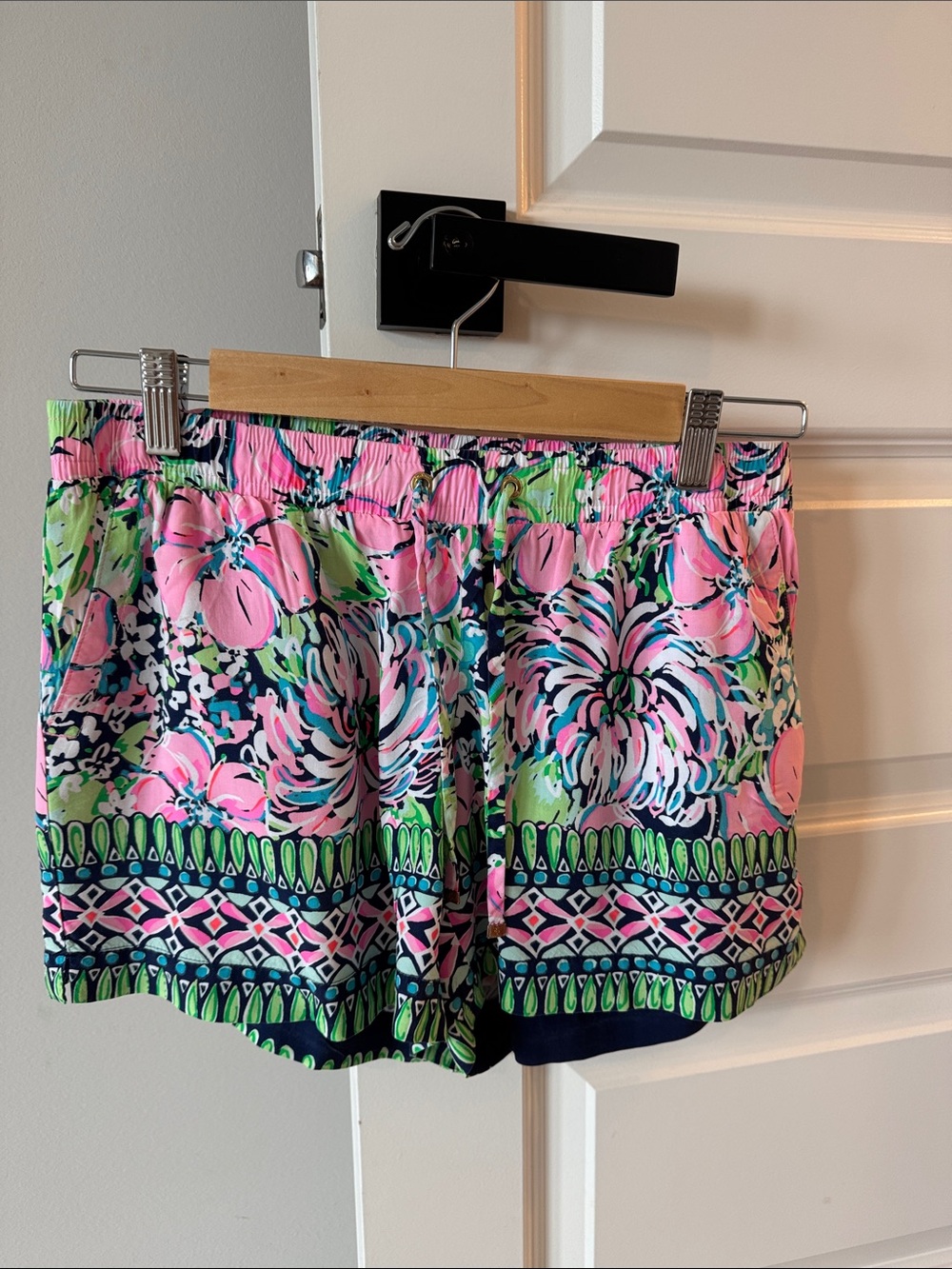 Lilly Pulitzer Katia Shorts Pink, Green & Navy Floral